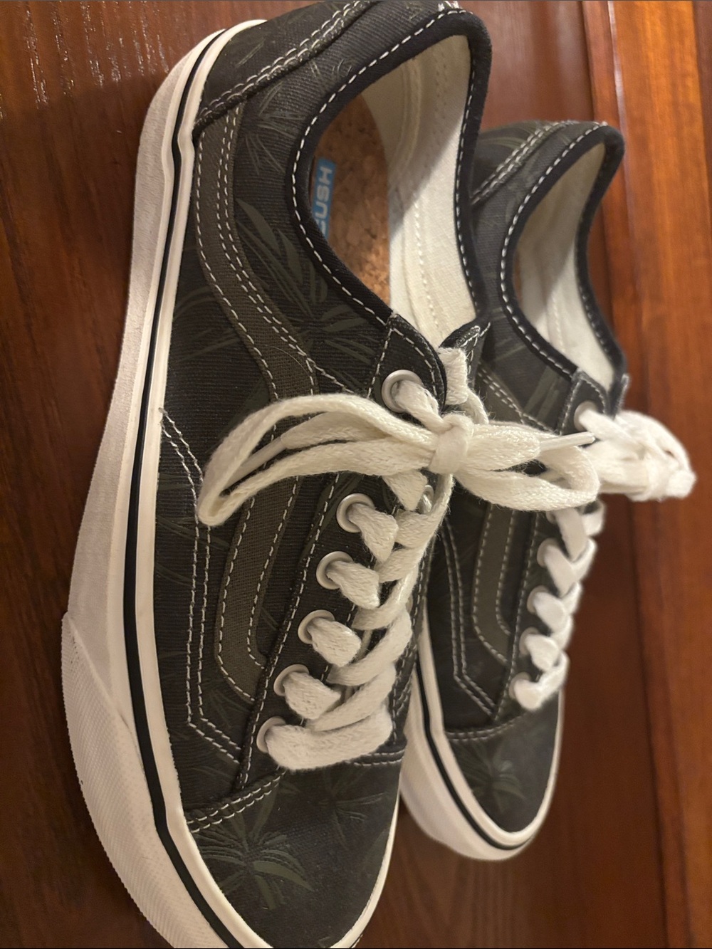 Vans Kids Black Canvas Low-Top Sneakers with White Laces